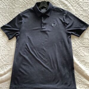 Under Armour “The Playoff Polo” golf performance Polo, BLACK / JET GRAY, Size S